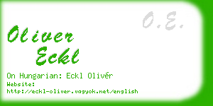 oliver eckl business card